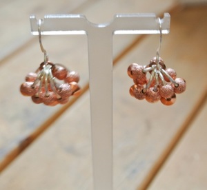 Stardust and bicone copper earrings - DSC_0636