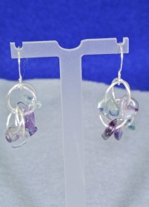 Fluorite chain maille earrings - DSC_0353